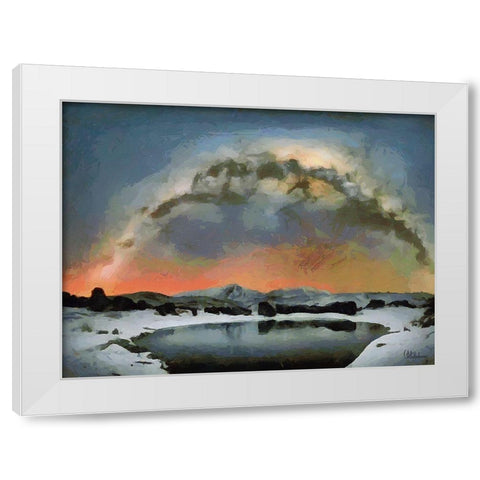 Milky Way IX White Modern Wood Framed Art Print by Medeiros, Celito