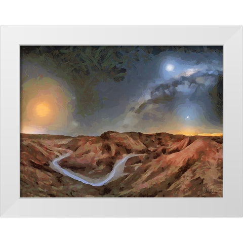 Milky Way X White Modern Wood Framed Art Print by Medeiros, Celito