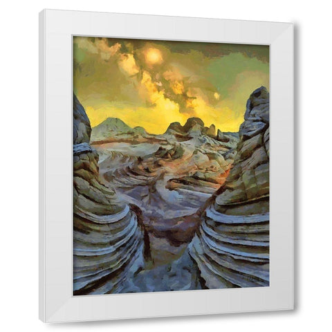Milky Way XIV White Modern Wood Framed Art Print by Medeiros, Celito