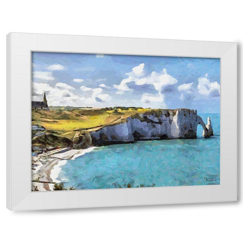 White Cliffs White Modern Wood Framed Art Print by Medeiros, Celito