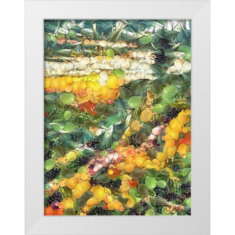 After Ayuhasca VI White Modern Wood Framed Art Print by Medeiros, Celito