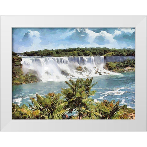 Niagara Falls X White Modern Wood Framed Art Print by Medeiros, Celito