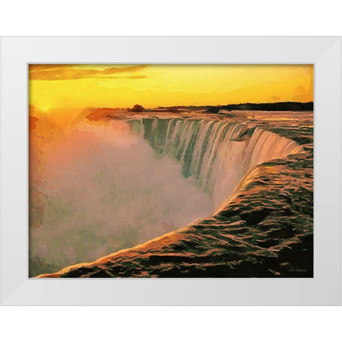 Niagara Falls XIII White Modern Wood Framed Art Print by Medeiros, Celito