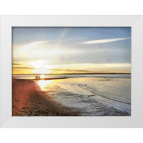 Big Lakes III White Modern Wood Framed Art Print by Medeiros, Celito