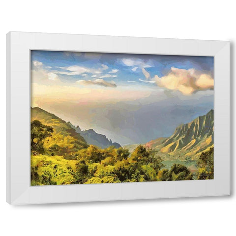 Clouds in the Mountains White Modern Wood Framed Art Print by Medeiros, Celito