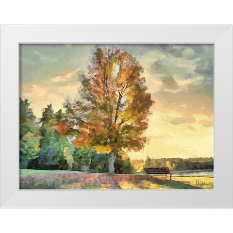 Magic Tree White Modern Wood Framed Art Print by Medeiros, Celito