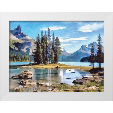 Spirit Island I White Modern Wood Framed Art Print by Medeiros, Celito