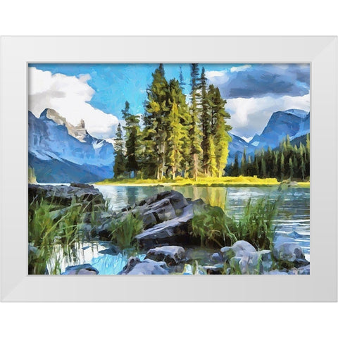Spirit Island II White Modern Wood Framed Art Print by Medeiros, Celito