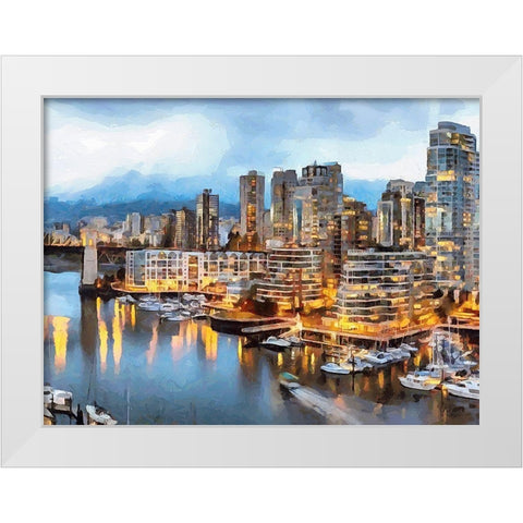 Memories of Vancouver I White Modern Wood Framed Art Print by Medeiros, Celito