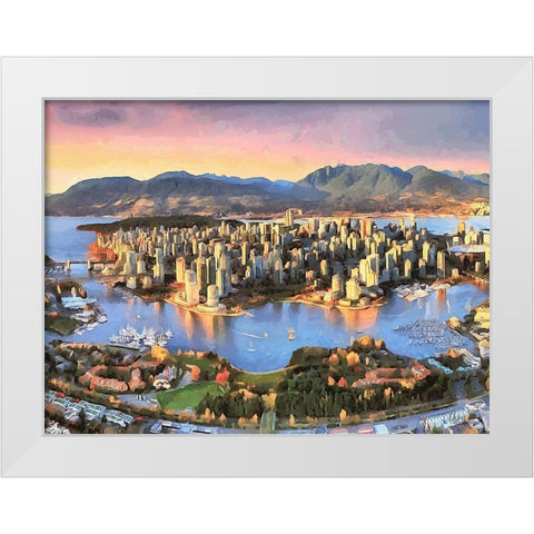 Memories of Vancouver II White Modern Wood Framed Art Print by Medeiros, Celito