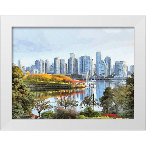Memories of Vancouver III White Modern Wood Framed Art Print by Medeiros, Celito