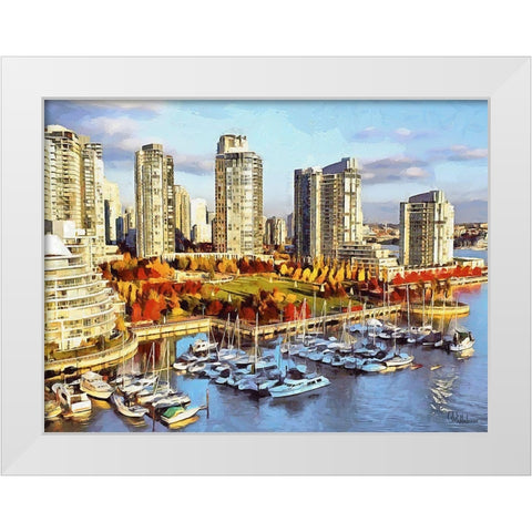 Memories of Vancouver V White Modern Wood Framed Art Print by Medeiros, Celito