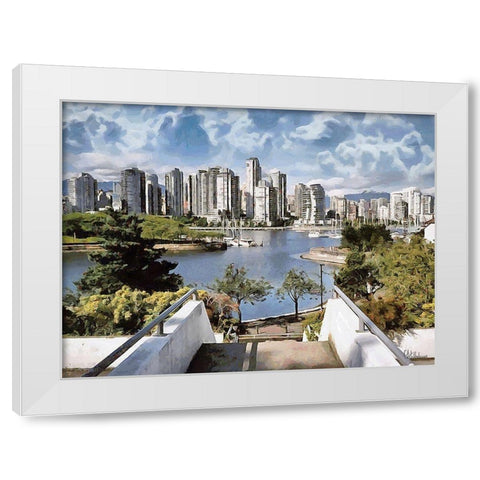 Memories of Vancouver VII White Modern Wood Framed Art Print by Medeiros, Celito