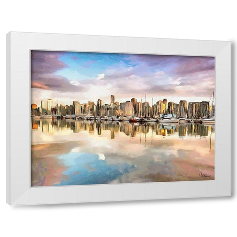 Memories of Vancouver X White Modern Wood Framed Art Print by Medeiros, Celito