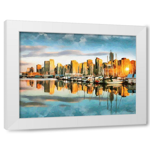 Memories of Vancouver XI White Modern Wood Framed Art Print by Medeiros, Celito