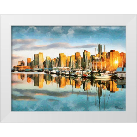 Memories of Vancouver XI White Modern Wood Framed Art Print by Medeiros, Celito