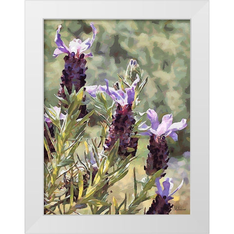 Purple Flower II White Modern Wood Framed Art Print by Medeiros, Celito