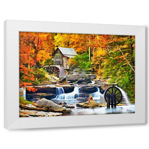 American Famous Mill White Modern Wood Framed Art Print by Medeiros, Celito