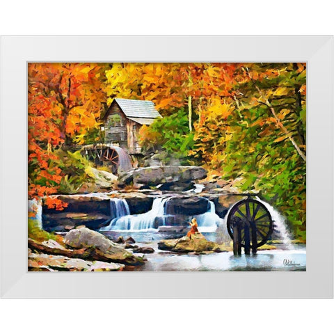 American Famous Mill White Modern Wood Framed Art Print by Medeiros, Celito