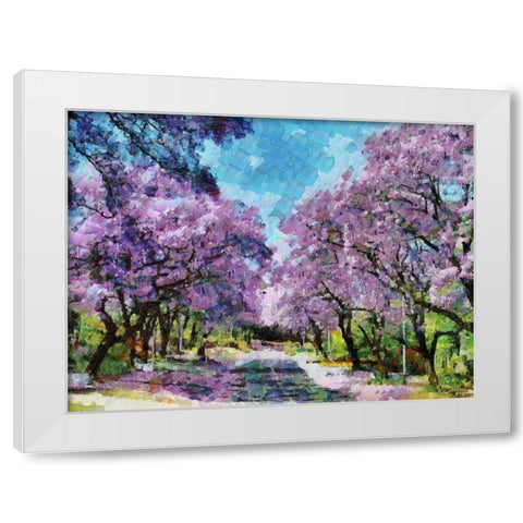 Paradise Road I White Modern Wood Framed Art Print by Medeiros, Celito