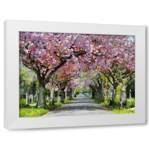 Paradise Road II White Modern Wood Framed Art Print by Medeiros, Celito