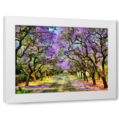 Paradise Road IV White Modern Wood Framed Art Print by Medeiros, Celito