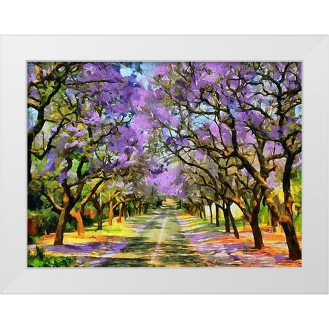 Paradise Road IV White Modern Wood Framed Art Print by Medeiros, Celito