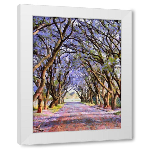 Paradise Road V White Modern Wood Framed Art Print by Medeiros, Celito