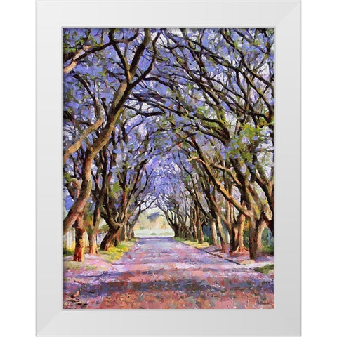 Paradise Road V White Modern Wood Framed Art Print by Medeiros, Celito