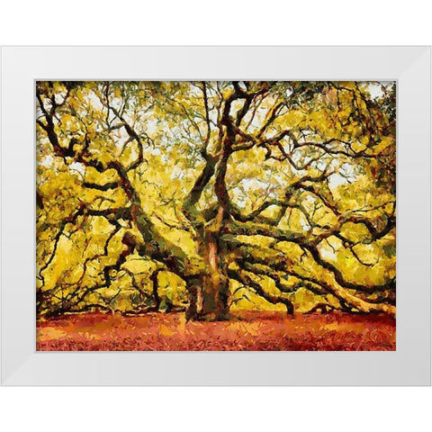A Big Tree White Modern Wood Framed Art Print by Medeiros, Celito