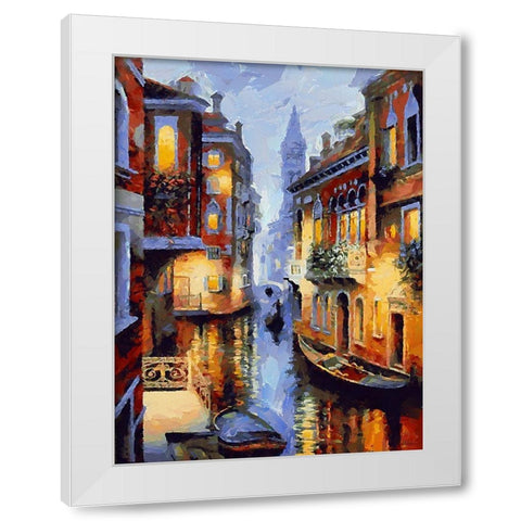 Beautiful Venice White Modern Wood Framed Art Print by Medeiros, Celito