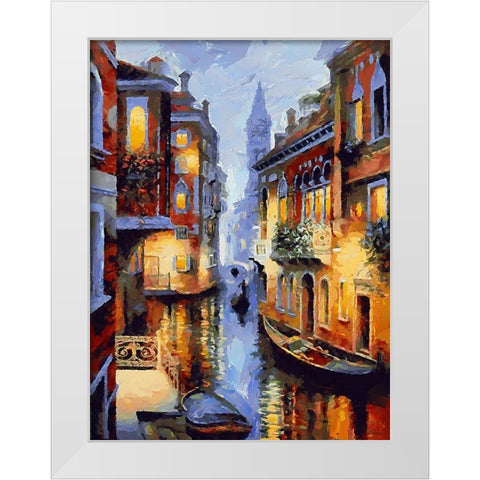 Beautiful Venice White Modern Wood Framed Art Print by Medeiros, Celito