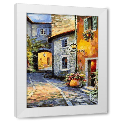 Stone Road White Modern Wood Framed Art Print by Medeiros, Celito