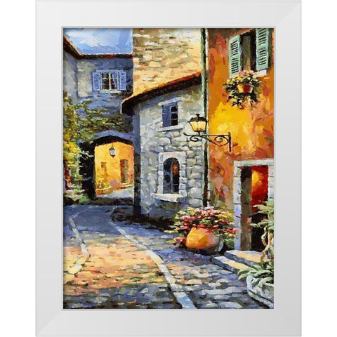 Stone Road White Modern Wood Framed Art Print by Medeiros, Celito