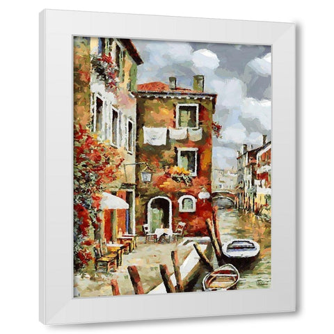 Venice Memmories I White Modern Wood Framed Art Print by Medeiros, Celito