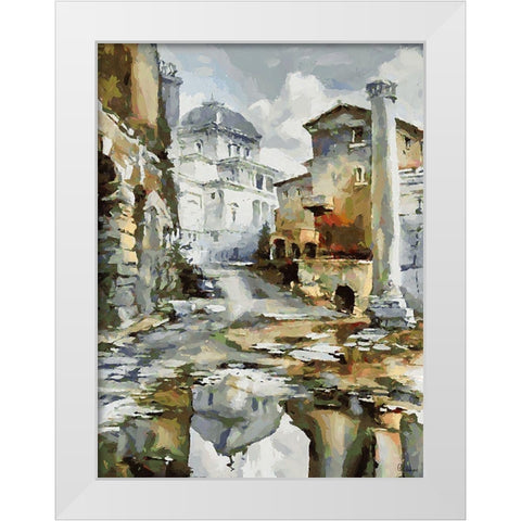Venice Memmories II White Modern Wood Framed Art Print by Medeiros, Celito
