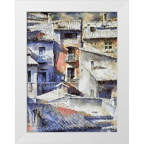 Venice Memmories III White Modern Wood Framed Art Print by Medeiros, Celito