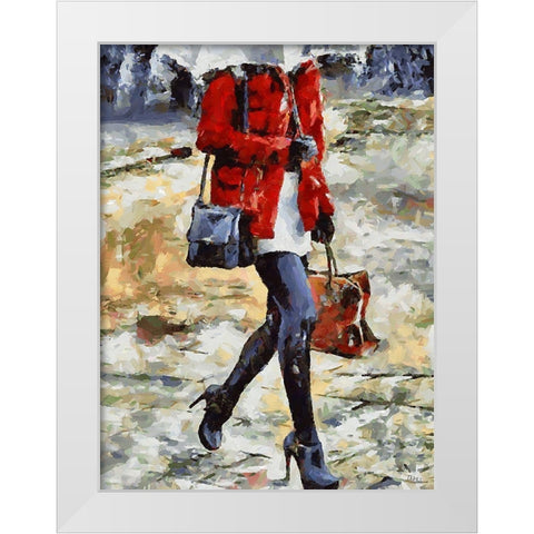 Young Fasshion I White Modern Wood Framed Art Print by Medeiros, Celito