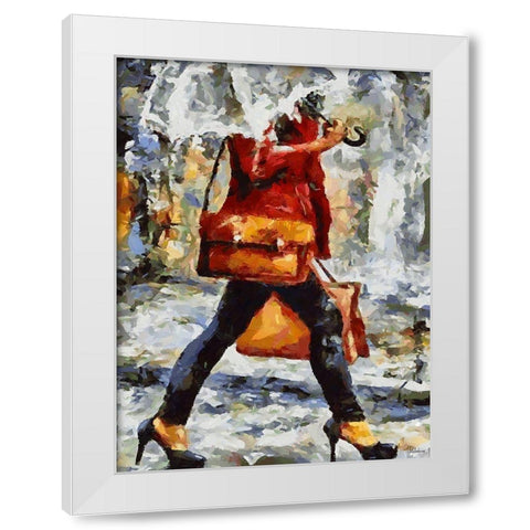 Young Fasshion III White Modern Wood Framed Art Print by Medeiros, Celito