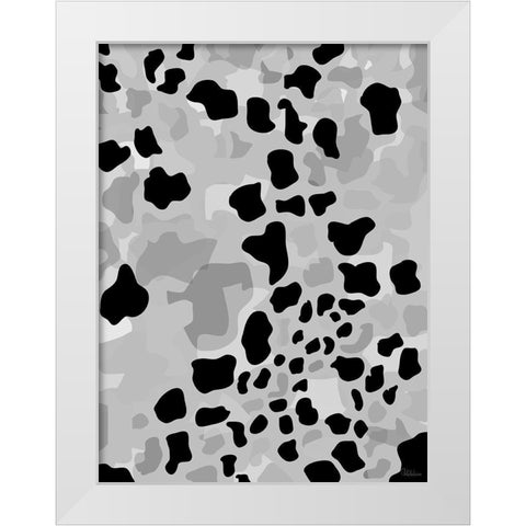 Abstract BW53 White Modern Wood Framed Art Print by Medeiros, Celito