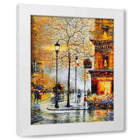 Romantic Hotel White Modern Wood Framed Art Print by Medeiros, Celito
