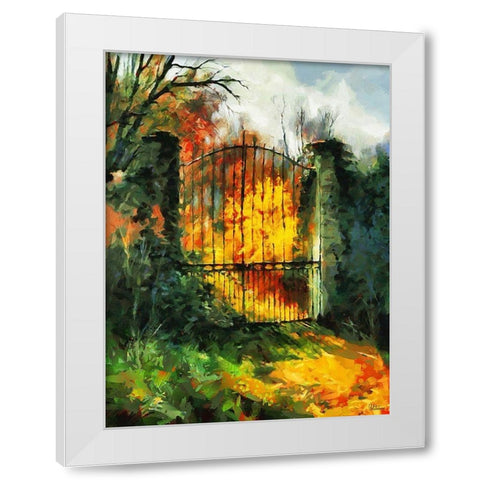 Iron Gate White Modern Wood Framed Art Print by Medeiros, Celito