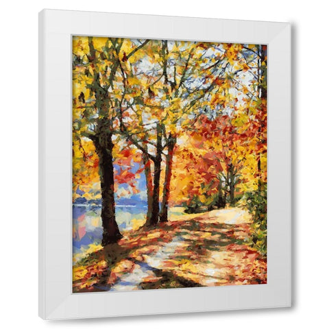 Autumn Way II White Modern Wood Framed Art Print by Medeiros, Celito