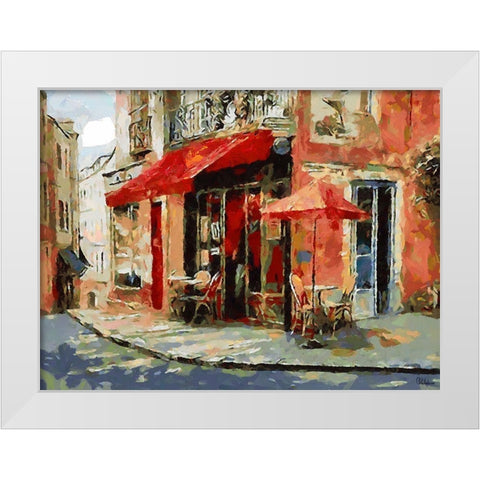 Red Anning White Modern Wood Framed Art Print by Medeiros, Celito