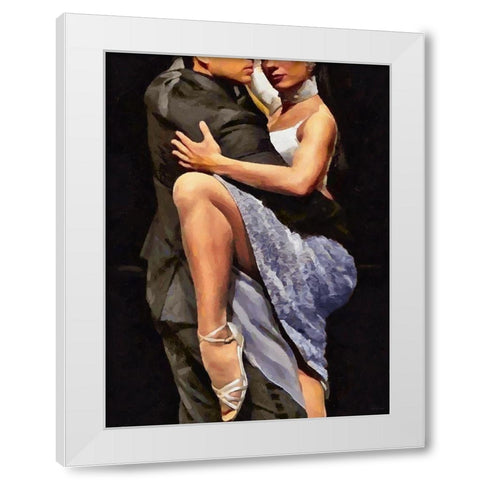 Tango I White Modern Wood Framed Art Print by Medeiros, Celito