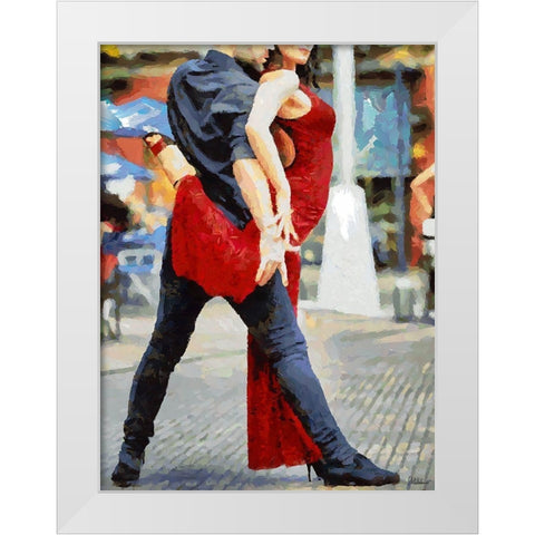 Tango III White Modern Wood Framed Art Print by Medeiros, Celito