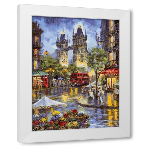 London Variations VII White Modern Wood Framed Art Print by Medeiros, Celito