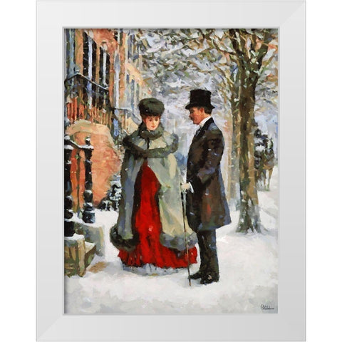 Old Times I White Modern Wood Framed Art Print by Medeiros, Celito