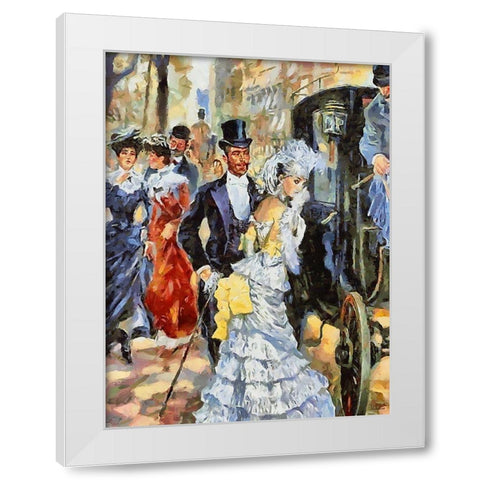 Old Times III White Modern Wood Framed Art Print by Medeiros, Celito