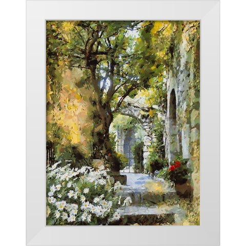 A House in the South II White Modern Wood Framed Art Print by Medeiros, Celito